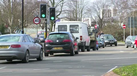 Busy roundabout timelapse Stock Footage 10792632