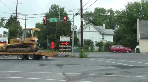 Busy rural intersection Stock Footage 8828216