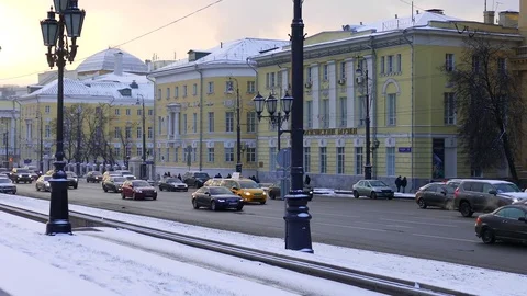 Busy Russian Road Stock-Footage 76388732