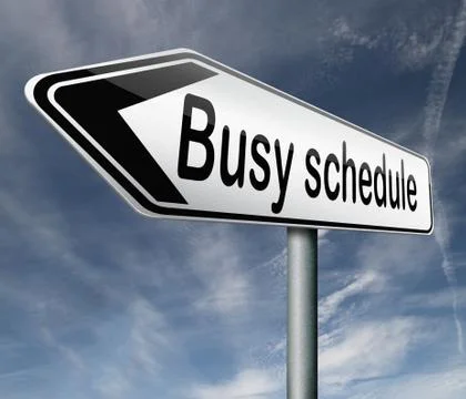 Busy schedule Stock Illustration