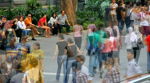 Busy shopping area Stock Footage 644572