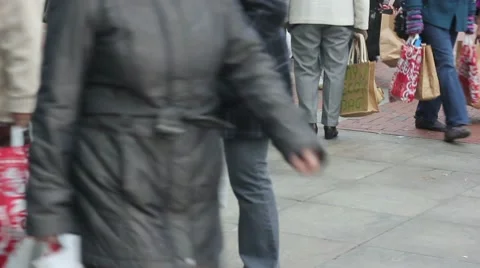 Busy shopping crowd Video stock 10586719