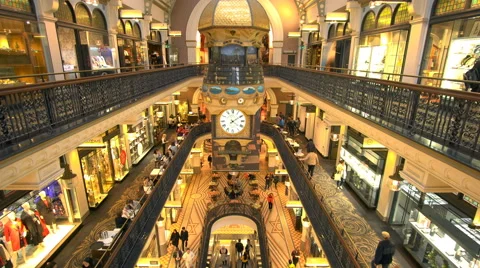 Busy shopping mall Stock Footage 65263266