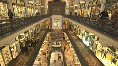 Busy shopping mall Stock Footage 68006994