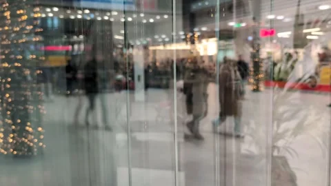Busy Shopping Mall Reflections 動画素材 294934370
