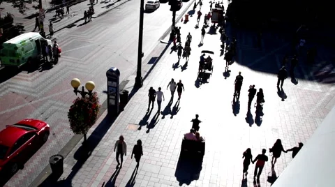 Busy Sidewalks Video stock 67482935