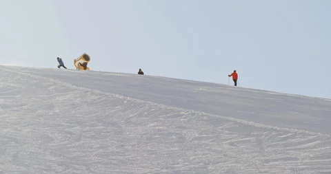 Busy Slopes Stock Footage 129538922