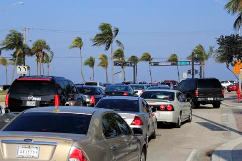 Busy spring break traffic Stock Photos
