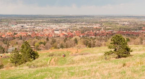 Busy Spring Hikers Time lapse Boulder Colorado Stock Footage 108226816