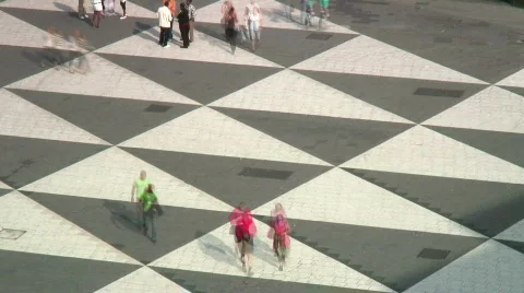 Busy square (timelapse) Stock Footage 490765