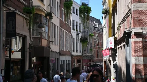 Busy street in Brussels 動画素材 245380394