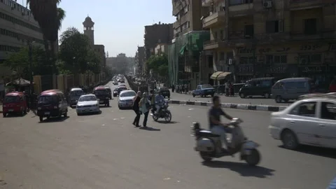 Busy Street In Cairo, Egypt Stock Footage 158194501