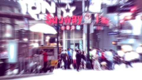 Busy street Stock Footage 99747306