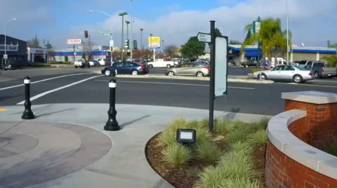 Busy street in Manteca, CA Video stock 45446326