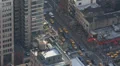 Busy Street People Commute Morning Work NYC Aerial View Crosswalk New York City HD Footage