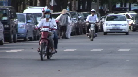 Busy Street Saigon Stock Footage 61297495