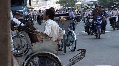 Busy Street Saigon Stock Footage 61298211