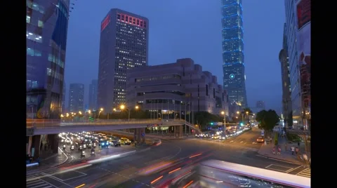 Busy street scenery 스톡 동영상 44393452