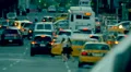 Busy street traffic anonymous cars pedestrians Manhattan New York City NYC day 4k or 4k+ Resolution