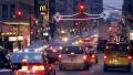 Busy street traffic, evening rush hour in Chinatown New York City 4k or 4k+ Resolution