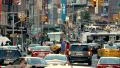 Busy street traffic rush hour cars commute jam Manhattan New York City NYC day 4k or 4k+ Resolution