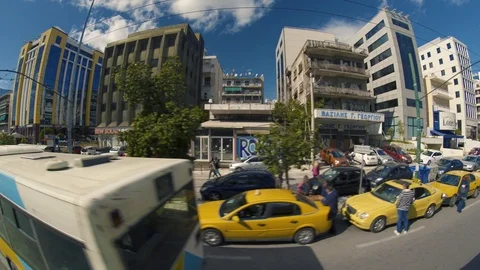 Busy Streets of Greece Stock Footage 87120471
