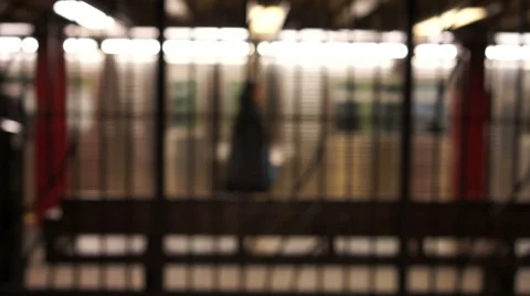 A busy subway platform Stock Footage 33349111