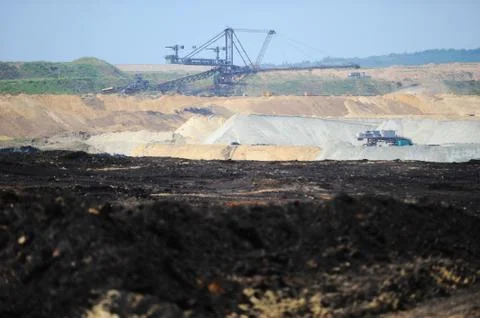 Busy surface mine Stock Photos