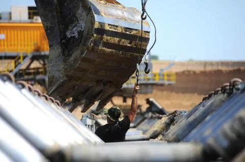 Busy surface mine Stock Photos