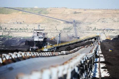 Busy surface mine Stock Photos