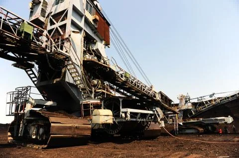 Busy surface mine Foto stock
