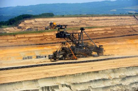 Busy surface mine Stock Photos