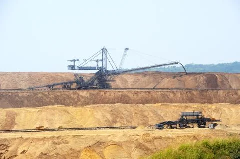 Busy surface mine Stock Photos