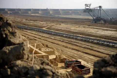 Busy surface mine Stock Photos