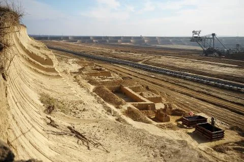 Busy surface mine Stock Photos