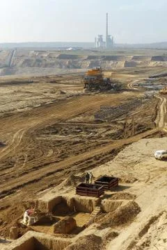 Busy surface mine Stock Photos