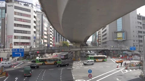 Busy tokyo intersection Stock Footage 49704377