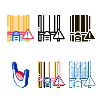 Busy track icon vector set outline Stock Illustration