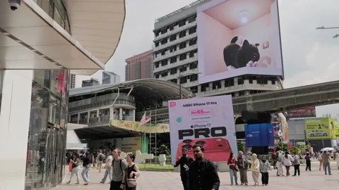 Busy Traffic at Bukit Bintang Intersection Kuala Lumpur Stock Footage 333769687
