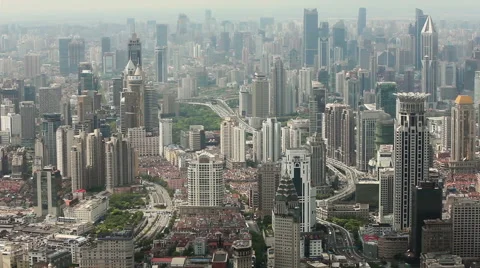 Busy traffic on Freeway, Daytime. Shanghai, China Stock Footage 40502411