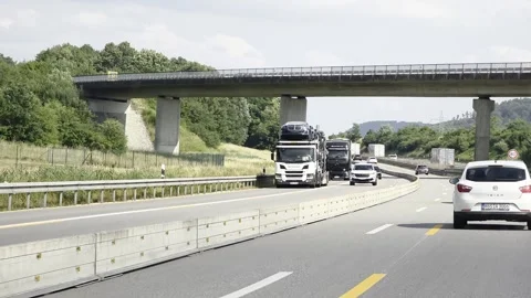 Busy traffic, German Autobahn expressway motorway highway Stock Footage 339882553