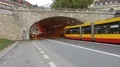 Busy traffic on highway in Warsaw, cars standing in traffic jam, transport HD Footage