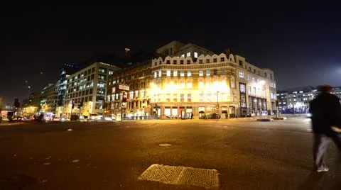 Busy traffic junction in London (timelapse) Stock Footage
