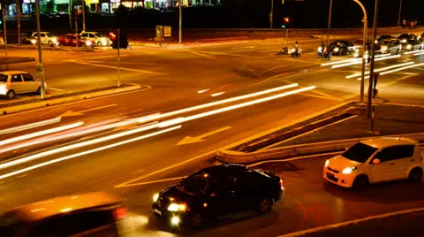 Busy at traffic light Stock Footage 25319143