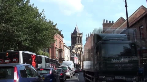 Busy traffic on road Stock Footage 916540