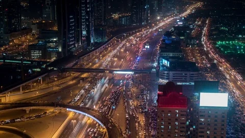 Busy, Traffic, Sheikh Zayed Road, Stock Footage 81152848