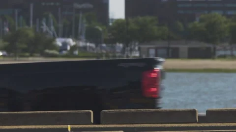 Busy Traffic Side View Stock Footage 146966480