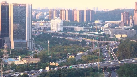 Busy traffic，car on the road Stock Footage 78155467