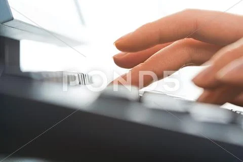 Busy typing Stock Photos