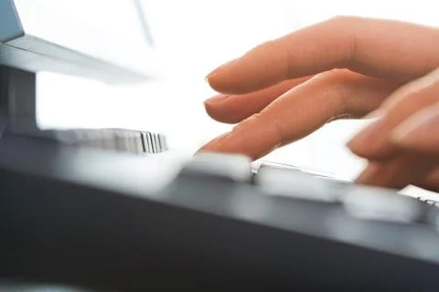Busy typing Stock Photos